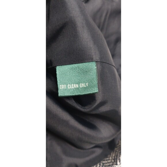 RALPH LAUREN Blazer Black Cream Herringbone Size 8 Silk Linen Blend Academia GUC - Picture 4 of 16